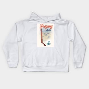 Leogang Austria Ski poster Kids Hoodie